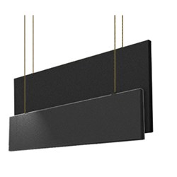 Saturna LP baffle w/hardware 305x1219x38mm black 2 panels Z840 1220 00