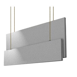 Saturna LP baffle w/hardware 305x1219x38mm grey 2 panels Z840 1220 08