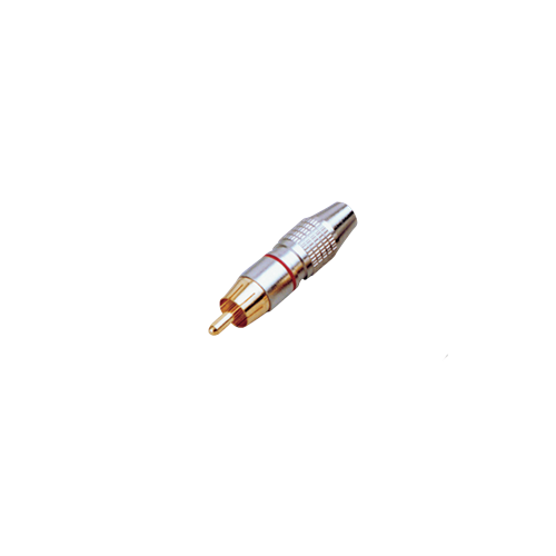 ATC6101R Male RCA In-Line Connector Red