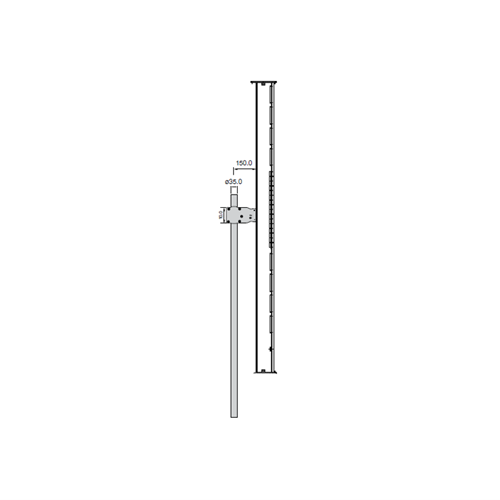 VL8BPB VL8 Pole Mount Adaptor Black