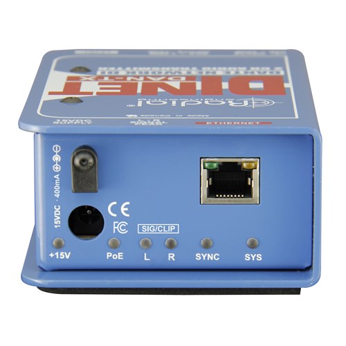 Radial DiNET DAN TX - Dante network transmitter, stereo DI inputs and digital out 