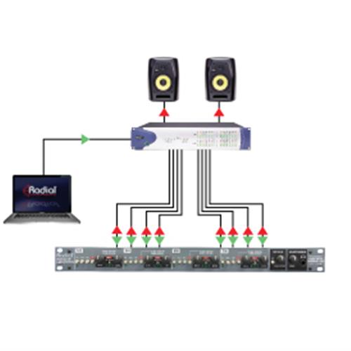 Radial SPACEHEATER - Summing mixer, 8 channel with 12AX7 tubes and transformer isolation