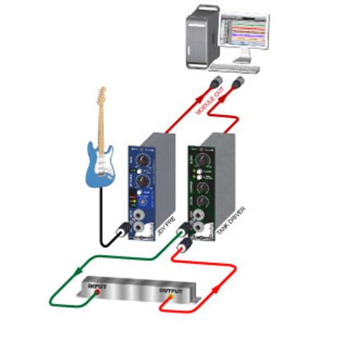 Radial TANKDRIVER 500 - Converts line level signal to drive any spring reverb tank, 2 band EQ 