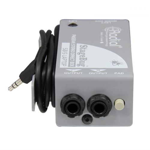 Radial SB-5 - Compact Stereo DI for computers with sidewinder attached cable