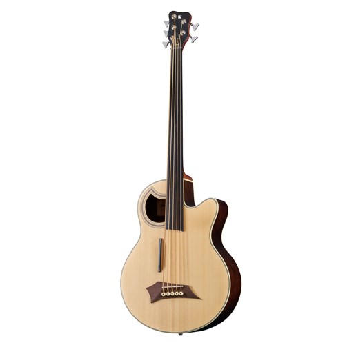 RockBass Alien Deluxe 5 String Natural High Polish Fretless