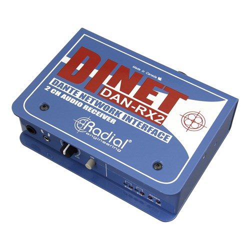Radial DiNET Dan RX2 - 2-Channel Dante Network Receiver w/ Ethercon
