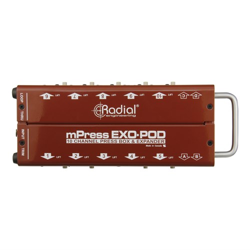 Radial EXO-POD - Press-box expander floorbox with 10 XLR and 4 3.5mm outputs 
