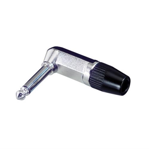 RIGHT-ANGLE JACK PLUG - MONO METAL 1/4
