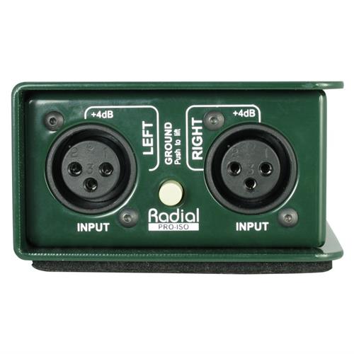 Radial PRO-ISO -  Balanced +4dB to -10dB unbalanced passive stereo converter, voice range  