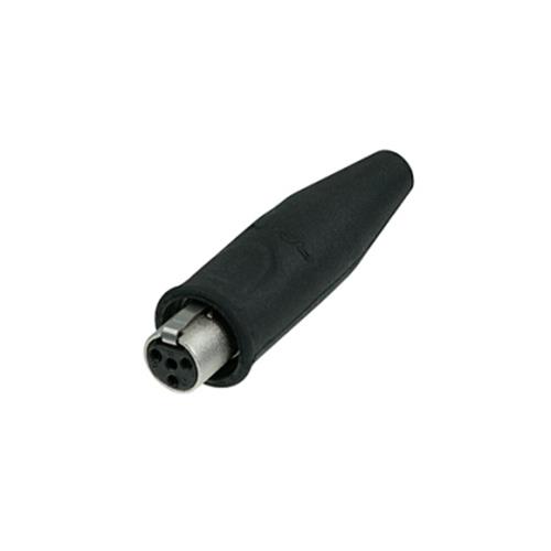 REAN TINY XLR 5 pin female cable connector black/gold water resistant boot