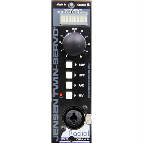 Radial TWINSERVO 500 - Mic preamp, Jensen 990 opamp, dual Jensen transformers