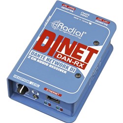 Radial DiNET DAN RX - Dante network receiver, digital inputs and stereo analog outputs 