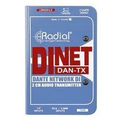 Radial DiNET DAN TX - Dante network transmitter, stereo DI inputs and digital out 