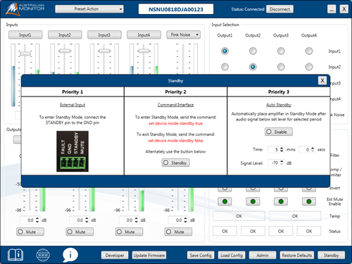 120W Pwr Amp W/ Dsp & Rs232 HS120P Australian Monitor