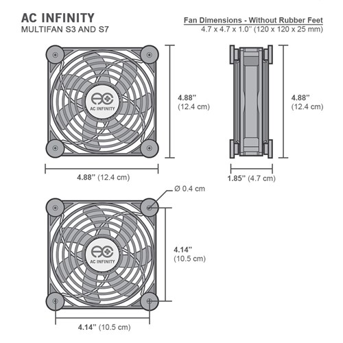 Multifan S7 Dual Spot cooler 2 x 120mm 2888LPM @26dBA AC Infinity