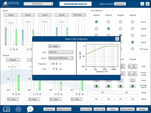 250W Pwr Amp W/ Dsp & Rs232 HS250P Australian Monitor