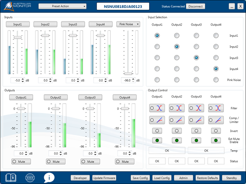 120W Pwr Amp W/ Dsp & Rs232 HS120P Australian Monitor